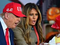 US President Donald Trump and US First Lady Melania Trump host a Halloween event at the White House in Washington