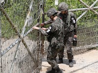 South Korean soldiers fired warning shots after North Korean troops briefly crossed the border in the DMZ, Seoul’s Joint Chiefs of Staff said.