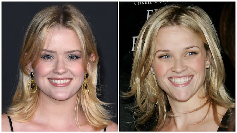 Ava Phillippe in 2026 and Reese Witherspoon in 2006.