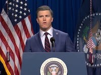 Saturday Night Live, Colin Jost as Pete Hegseth. (NBC)