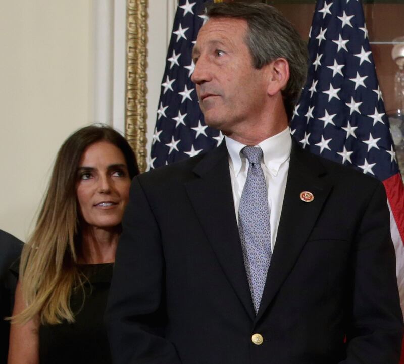 Mark Sanford and his Maria Belen Chapur at at the U.S. Capitol on May 15, 2013.