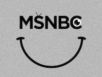 A smiley face using the MSNBC logo