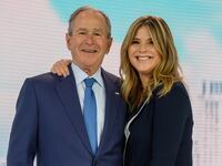 George W. Bush and Jenna Bush Hager in 2021.