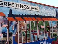 A mural adorns a wall in the city of Springfield, Ohio, U.S. September 11, 2024.