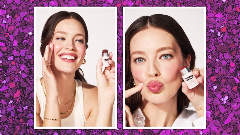 A photo illustration of Jones Road Blushing Stick.