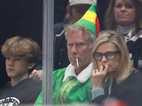 LOS ANGELES, CALIFORNIA - DECEMBER 29: Will Ferrell attends a game between the Philadelphia Flyers and the xin the second period at Crypto.com Arena on December 29, 2024 in Los Angeles, California. (Photo by Ronald Martinez/Getty Images)