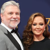 LOS ANGELES, CA - SEPTEMBER 09: TV Personality Mike Rinder (L) and Actress Leah Remini (R) attend the 2018 Creative Arts Emmy Awards - Day 2 at the Microsoft Theater on September 9, 2018 in Los Angeles, California. (Photo by Paul Archuleta/FilmMagic)