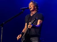 Rick Springfield performs at the Genesee Theatre on April 17, 2026 in Waukegan, Illinois.