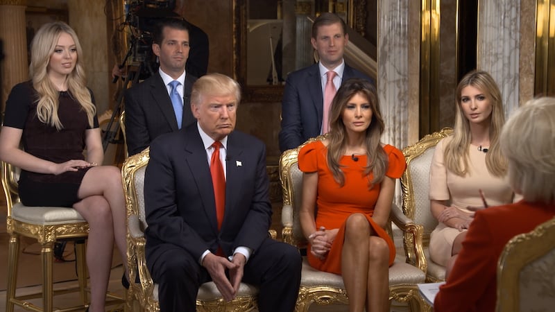 "60 Minutes" correspondent Lesley Stahl speaks with Donald Trump, his wife Melania, and children Don Jr., Ivanka, Eric and Tiffany Trump for an interview broadcast on November 13, 2016.