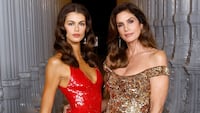 Kaia Gerber and Cindy Crawford attend the 2025 LACMA Art+Film Gala at Los Angeles County Museum of Art on November 01, 2025 in Los Angeles, California.