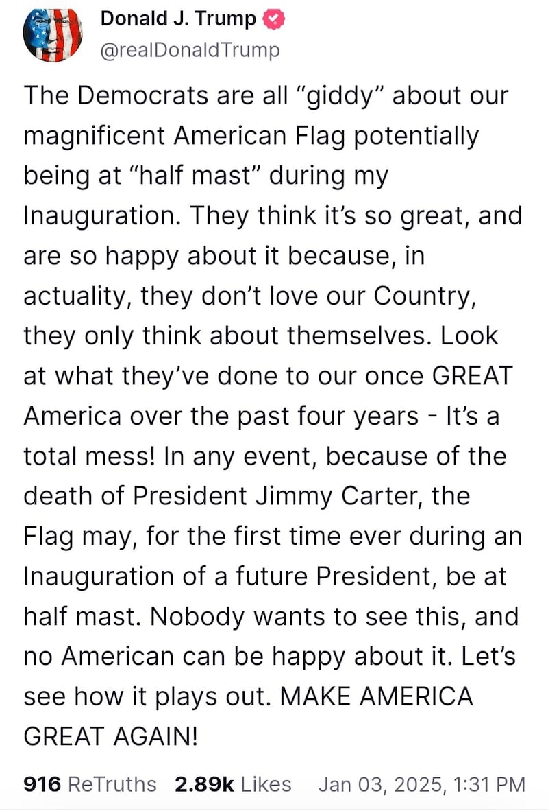 Donald Trump’s post.