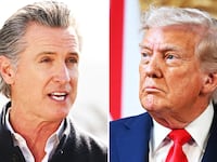 Gavin Newsom and Donald Trump.