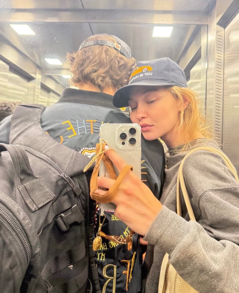 Gigi Hadid posted a sweet photo on Instagram leaning against her boyfriend’s shoulder.