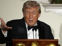 WASHINGTON, DC - DECEMBER 11: U.S. President Donald Trump delivers remarks during the Congressional Ball at the Grand Foyer of the White House on December 11, 2025 in Washington, DC. President Trump hosted congressional members at the White House to celebrate the holiday season. (Photo by Alex Wong/Getty Images)