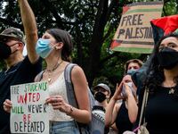 Pro-Palestinian student protestors in Austin