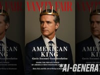 Gavin Newsom on an AI generated cover of Vanity Fair