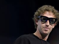 Mark Zuckerberg in virtual reality sunglasses