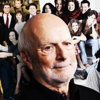 Jim Burrows with the casts of "Cheers" "Will & Grace" and "Friends"