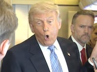 Donald Trump on Air Force One.