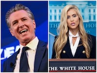 Gavin Newsom and Katie Zacharia