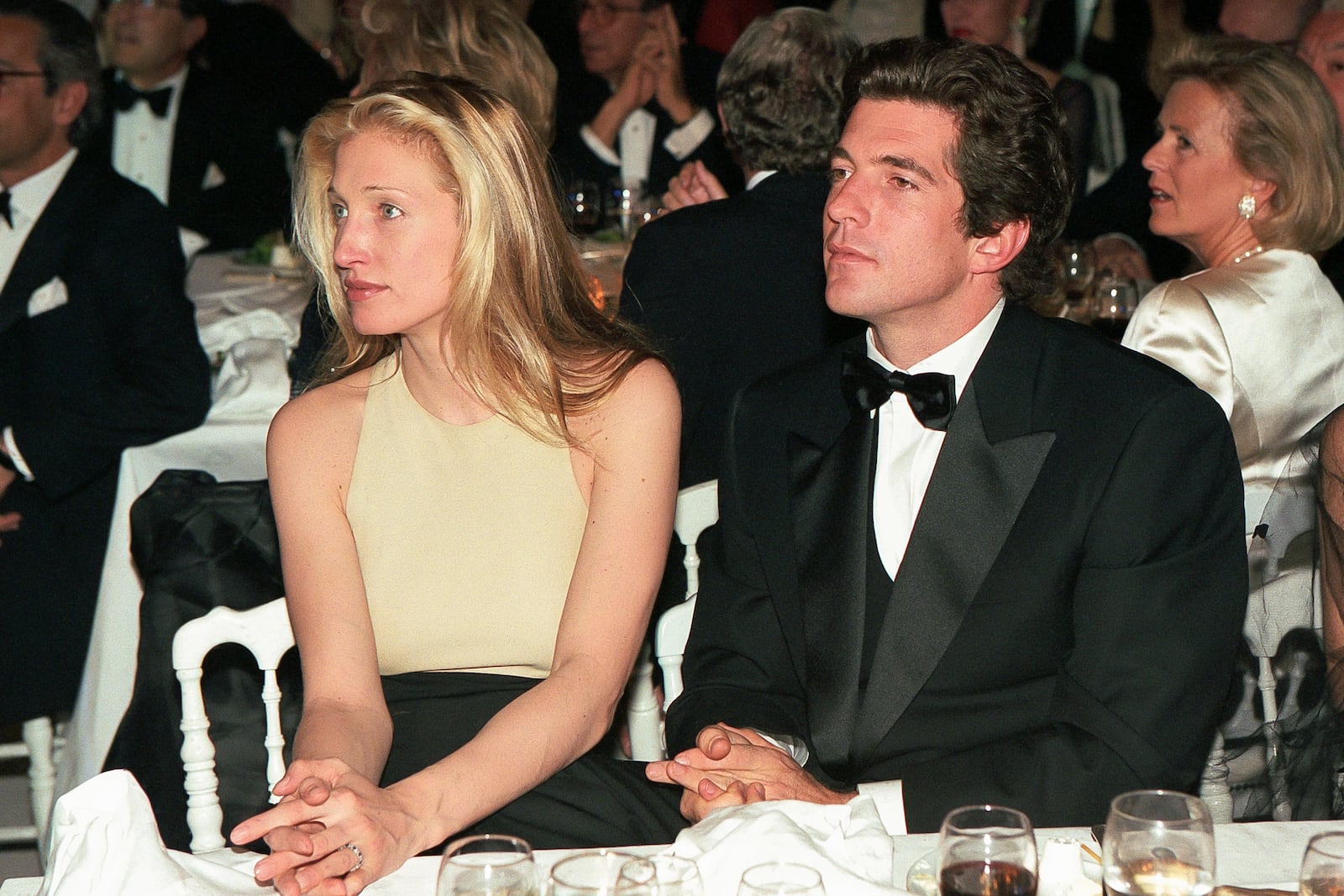 Carolyn Bessette-Kennedy with John F. Kennedy Jr. in 1996.