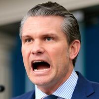 Secretary of Defense Pete Hegseth speaks to reporters about the collision of an American Airlines flight with a military Black Hawk helicopter near Ronald Reagan National Airport, at the White House on Jan. 30, 2025 in Washington, DC.