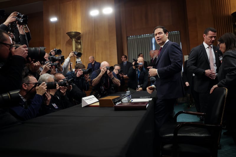 Rubio answered questions from the Senate Foreign Relations Committee.
