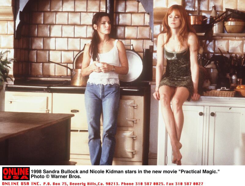 1998 Sandra Bullock and Nichole Kidman stars in the new movie "Practical Magic."