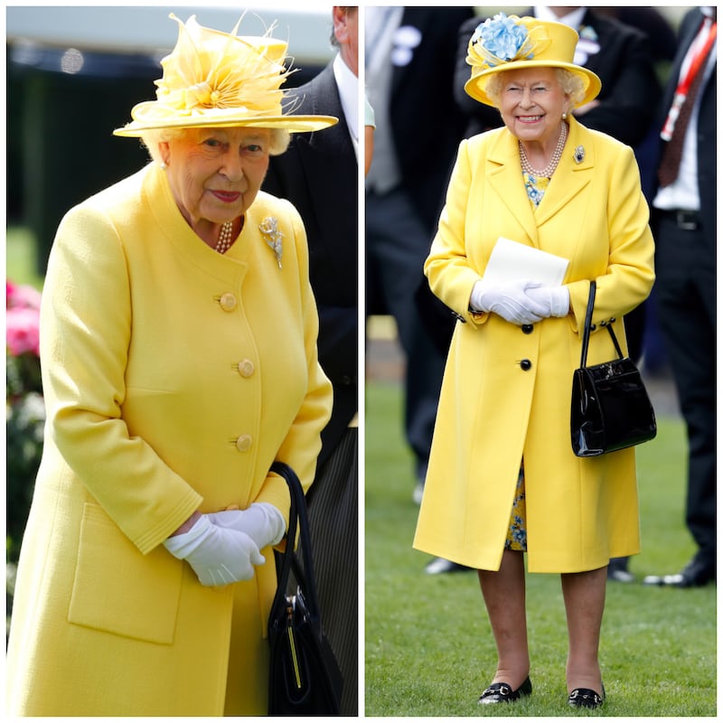 Queen Elizabeth II wore yellow at Royal Ascot in 2017 and 2018.