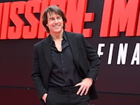NEW YORK, NEW YORK - MAY 18: Tom Cruise arrives at the US Premiere of "Mission: Impossible – The Final Reckoning" at Lincoln Center Plaza in New York, New York on May 18, 2025. (Photo by Bryan Bedder/Getty Images for Paramount Pictures)