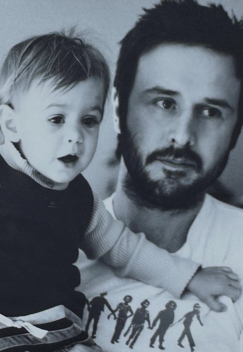 David Arquette shares a throwback photo of himself holding his baby daughter, CoCo, on his Instagram.