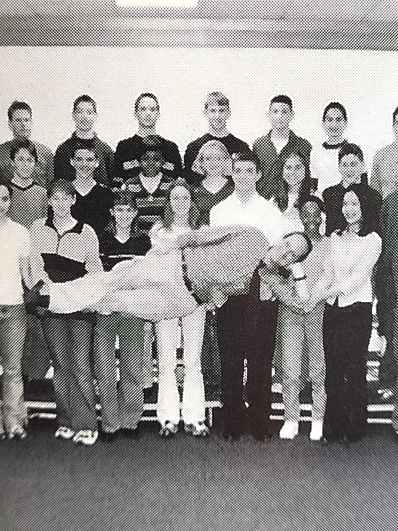 Michael Pogue with Junior National Honor Society in 2000.