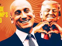 Donald Trump showing his love for Stephen Miller.