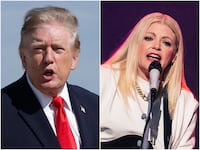 Donald Trump and Natalie Maines
