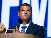 Geoff Duncan, former Lt. Gov. of Georgia, speaks on the third night of the Democratic National Convention at the United Center in Chicago, Ill., on Wednesday, August 21, 2024.