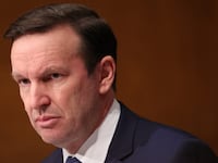 U.S. Sen. Chris Murphy (D-CT) participates in a Senate Health, Education, Labor, and Pensions Committee hearing on prescription drugs costs at the Dirksen Senate Office Building on February 08, 2024 in Washington, DC.