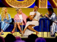 Photo of Alexia Nepola, Marysol Patton, Guerdy Abraira, and Adriana de Moura at BravoCon