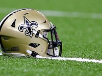 NEW ORLEANS, LOUISIANA - OCTOBER 27: A New Orleans Saints helmet is pictured during a game against the Arizona Cardinals at the Mercedes Benz Superdome on October 27, 2019 in New Orleans, Louisiana. (Photo by Jonathan Bachman/Getty Images)