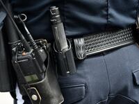 A photo of a police officer's duty belt.
