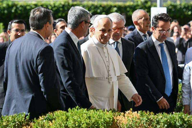 Pope Leo XIV arrives at the Gemelli University Hospital for an operation to remove a lump from his lung.