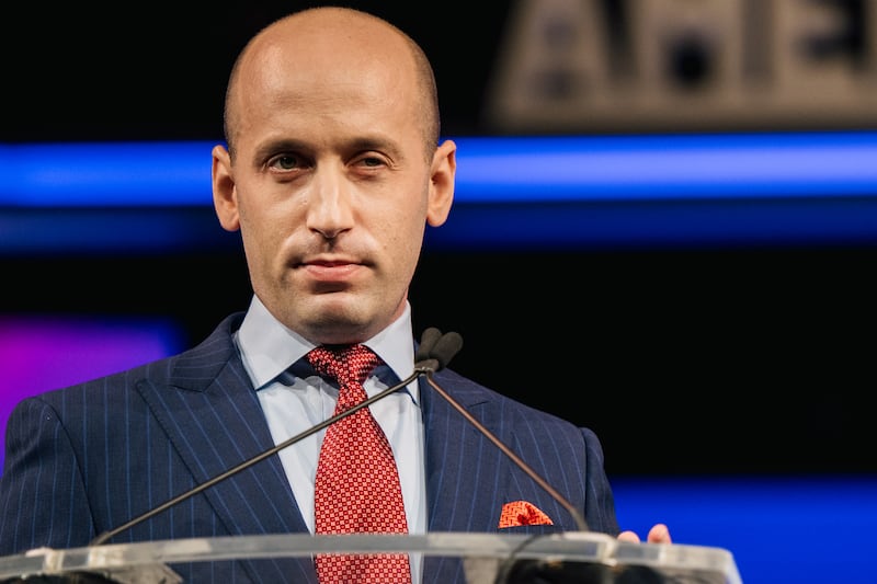 DALLAS, TEXAS - JULY 11: Former White House Senior Advisor and Director of Speechwriting Steven Miller speaks during the Conservative Political Action Conference CPAC held at the Hilton Anatole on July 11, 2021 in Dallas, Texas. CPAC began in 1974, and is a conference that brings together and hosts conservative organizations, activists, and world leaders in discussing current events and future political agendas. (Photo by Brandon Bell/Getty Images)