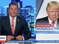 Donald Trump speaks with Newsmax