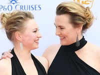 LONDON, ENGLAND - MAY 14: Mia Threapleton and Kate Winslet attend the 2023 BAFTA Television Awards with P&O Cruises at The Royal Festival Hall on May 14, 2023 in London, England. (Photo by Joe Maher/Getty Images)