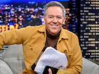 Greg Gutfeld on set of “Gutfeld!” at Fox News Channel Studios on January 22, 2024 in New York City.