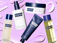 A photo illustration of Jones Road skincare products.