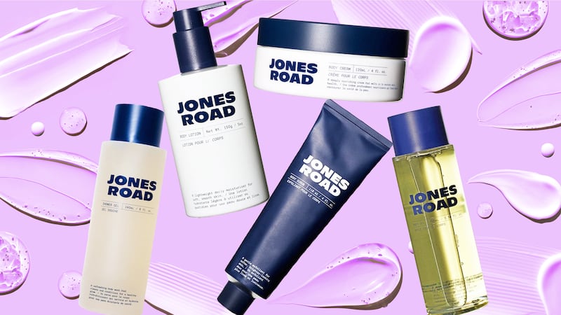 A photo illustration of Jones Road skincare products.