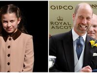 Prince William appears at the 2026 Royal Ascot in a side-by-side photo with his daughter, Princess Charlotte, who is pictured attending Easter Matins service at St. George’s Chapel in 2026.