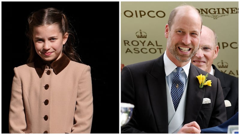 Prince William appears at the 2026 Royal Ascot in a side-by-side photo with his daughter, Princess Charlotte, who is pictured attending Easter Matins service at St. George’s Chapel in 2026.