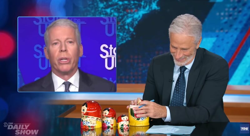 The Daily Show, Jon Stewart with Russian doll prop(s)
