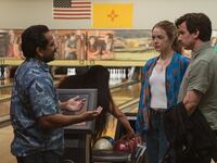 David DeLao as Bill, Emma Stone as Whitney and Nathan Fielder as Asher in The Curse, episode 9